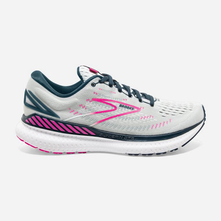 Brooks Glycerin Gts 19 Max Cushion - Zapatillas Running Asfalto Mujer - Azul Marino / Rosas / Gris (